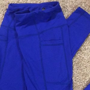 ethos Pants - Full length cobalt blue workout leggings ethos Pants - Full length cobalt blue workout leggings